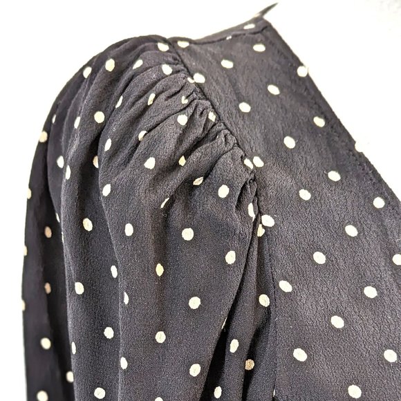 Mango polka-dot wrap blouse - Picture 8 of 13